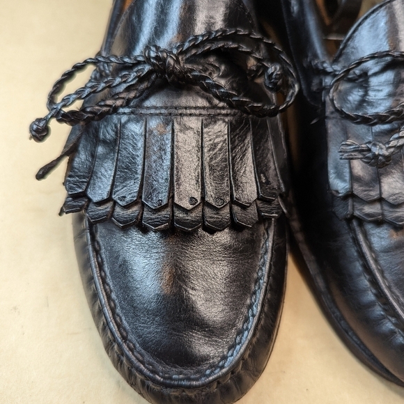 Allen Edmonds "Alton" Double Kiltie Black Leather Loafers. Men's Size 9.5C. Nice - Picture 7 of 11